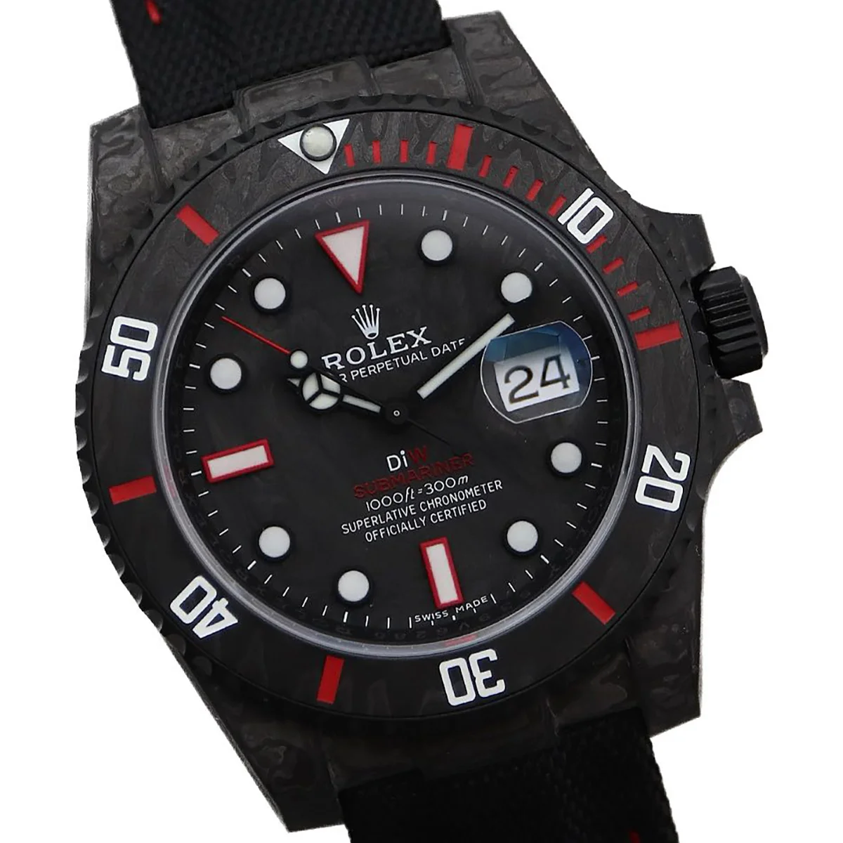 DIW Submariner Carbon Red
