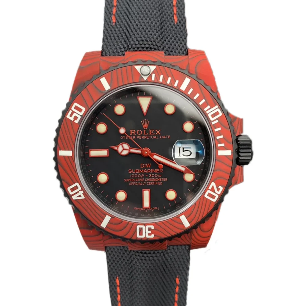 DIW Submariner Red Carbon
