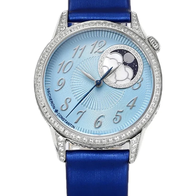 Egerie Moonphase Muse Blue Dial in Steel