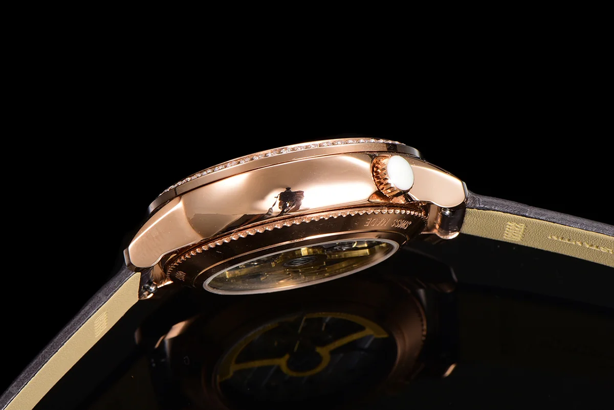 Egerie Moonphase Muse Brown Dial in Pink Gold