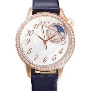 Egerie Moonphase Muse White Dial in Pink Gold