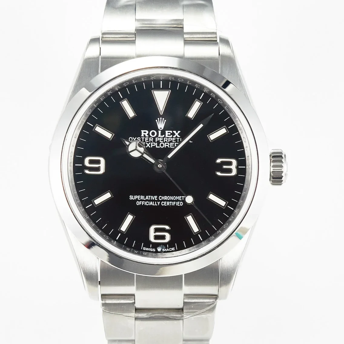 Explorer 36 904L Steel KRF 1:1 Best Edition Black Dial on SS Bracelet SW200 V2