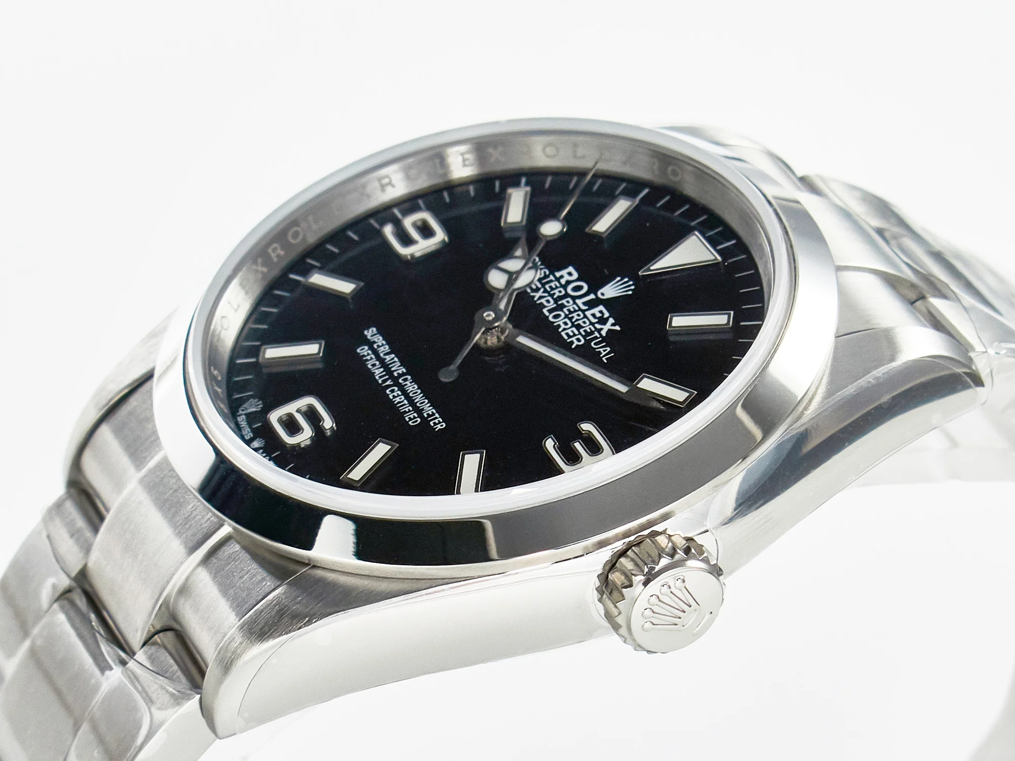 Explorer 36 904L Steel KRF 1:1 Best Edition Black Dial on SS Bracelet SW200 V2