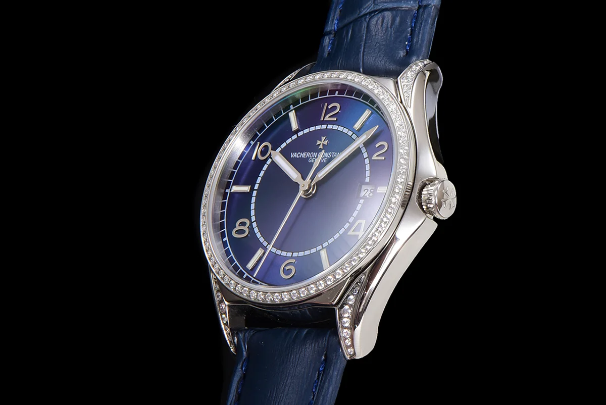 Fiftysix Blue Dial with Diamond Bezel in Steel Ref: 4600E