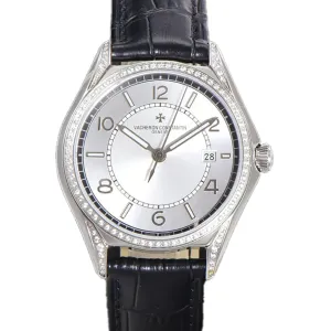 Fiftysix Silver Dial with Diamond Bezel in Steel Ref: 4600E