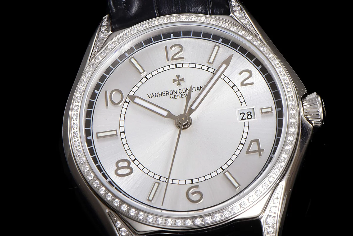 Fiftysix Silver Dial with Diamond Bezel in Steel Ref: 4600E