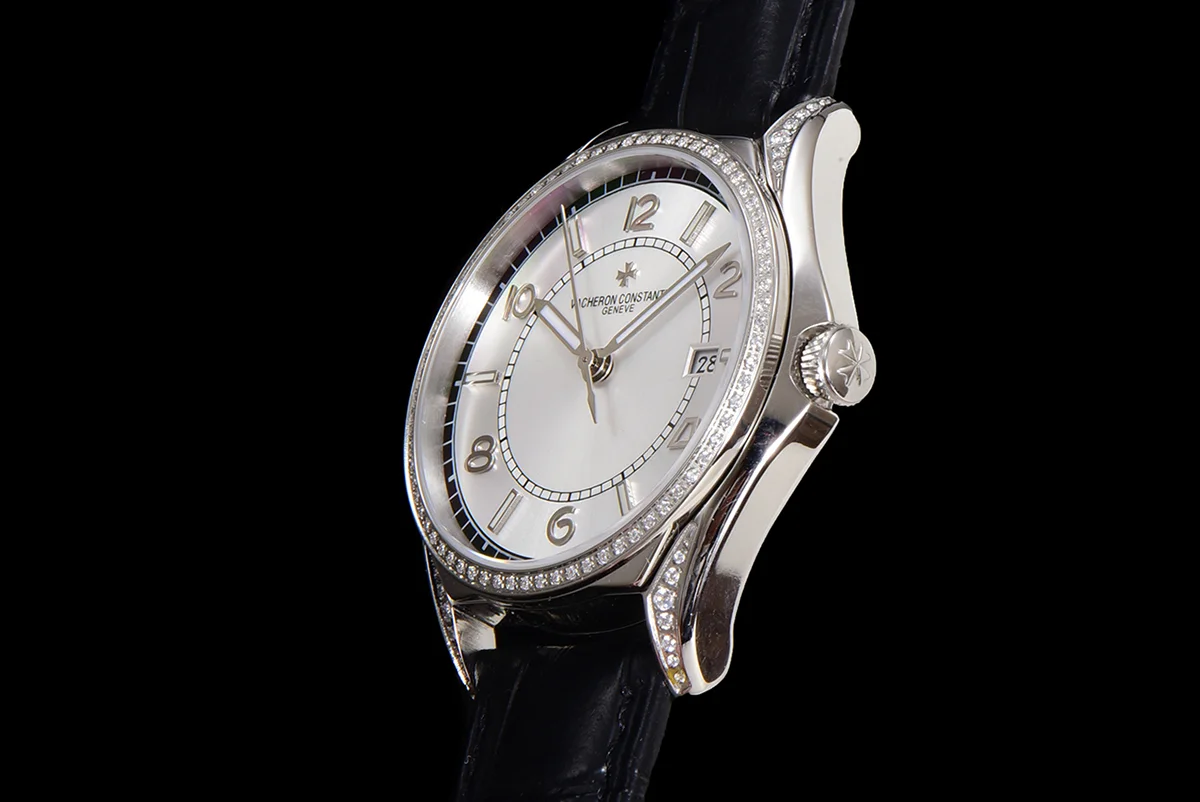 Fiftysix Silver Dial with Diamond Bezel in Steel Ref: 4600E