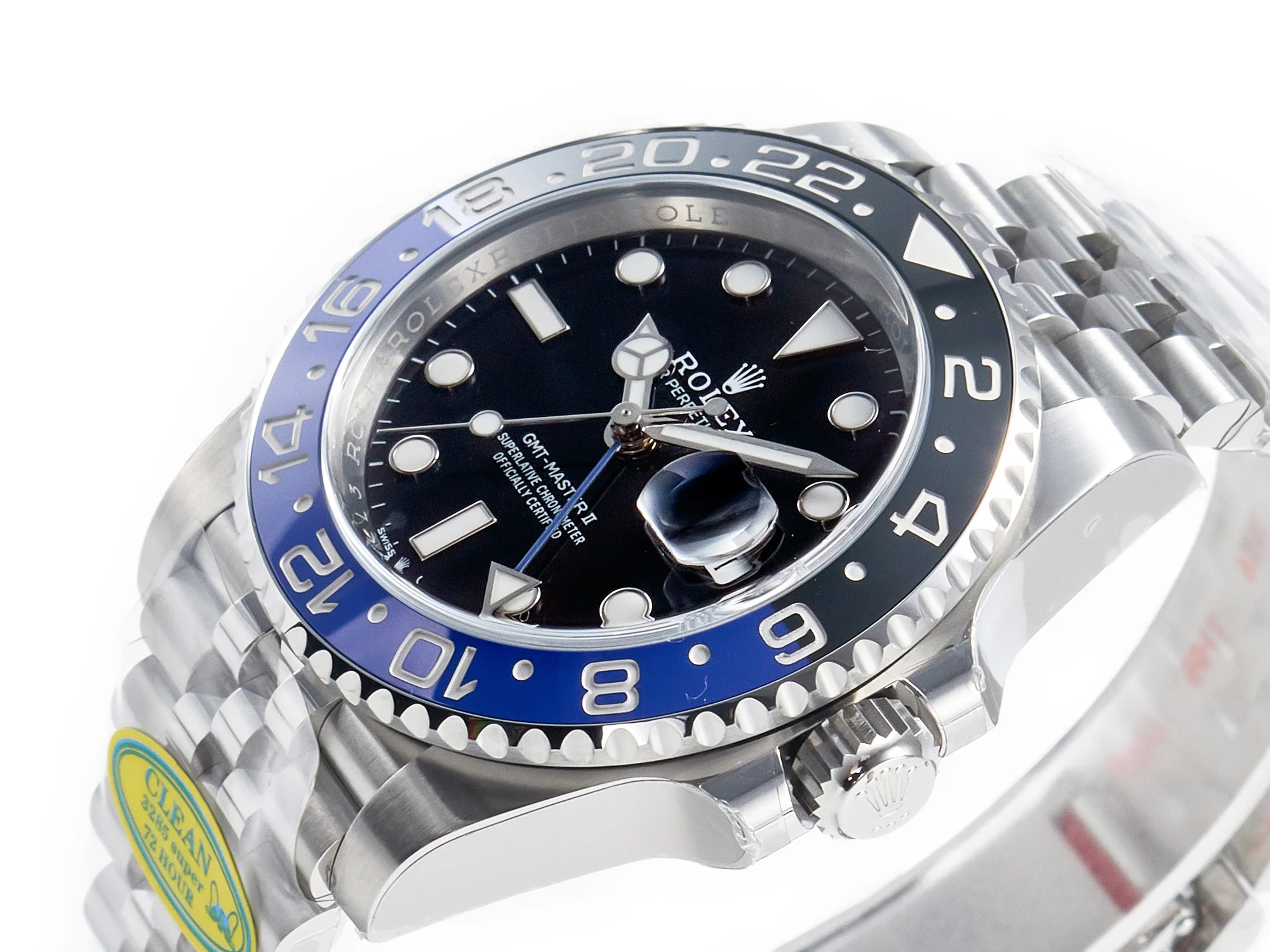 GMT-Master II 126710 BLNR Clean Black/Blue Ceramic 904L Steel Best Edition on Jubilee Bracelet DD3285
