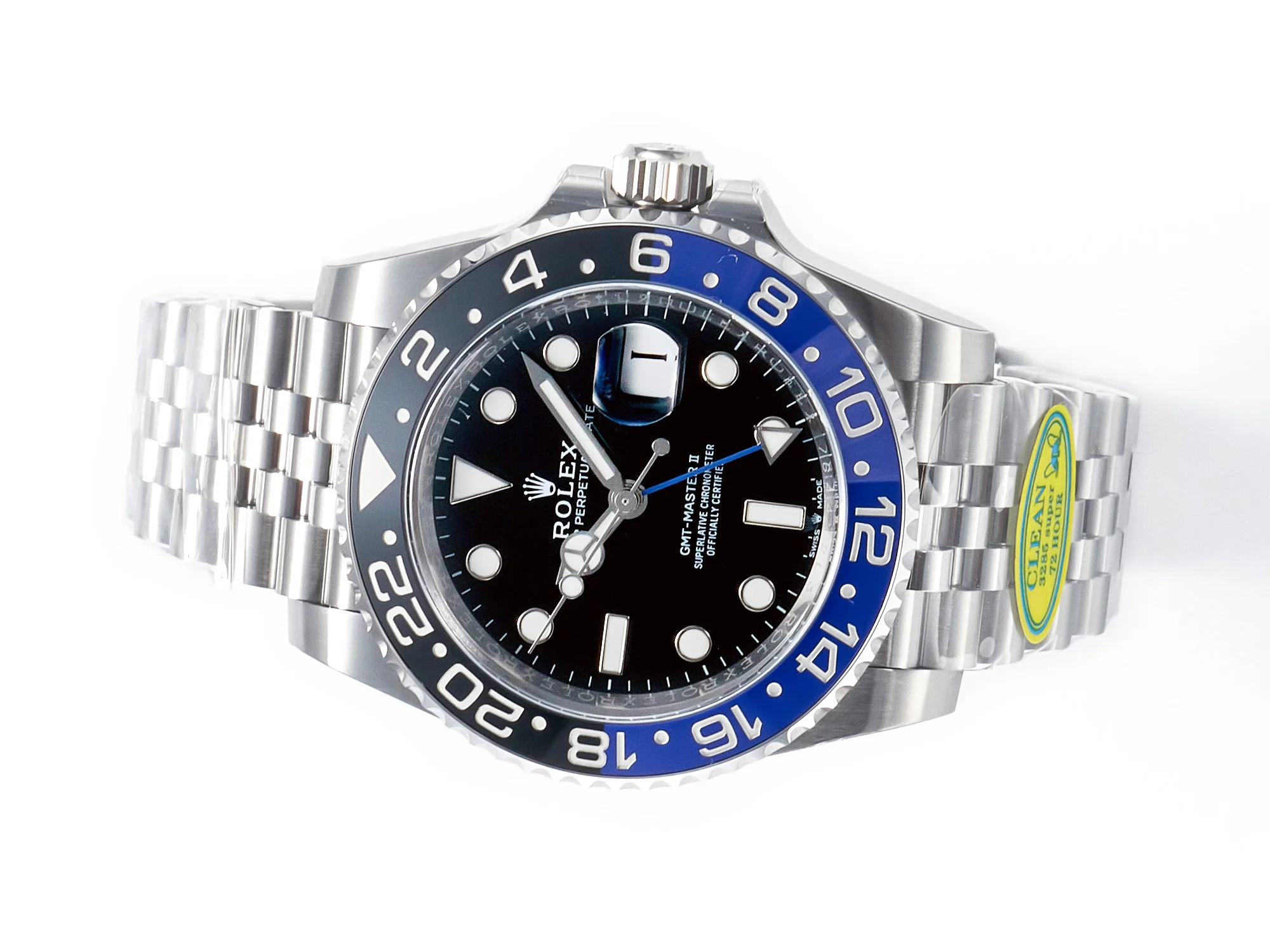 GMT-Master II 126710 BLNR Clean Black/Blue Ceramic 904L Steel Best Edition on Jubilee Bracelet DD3285