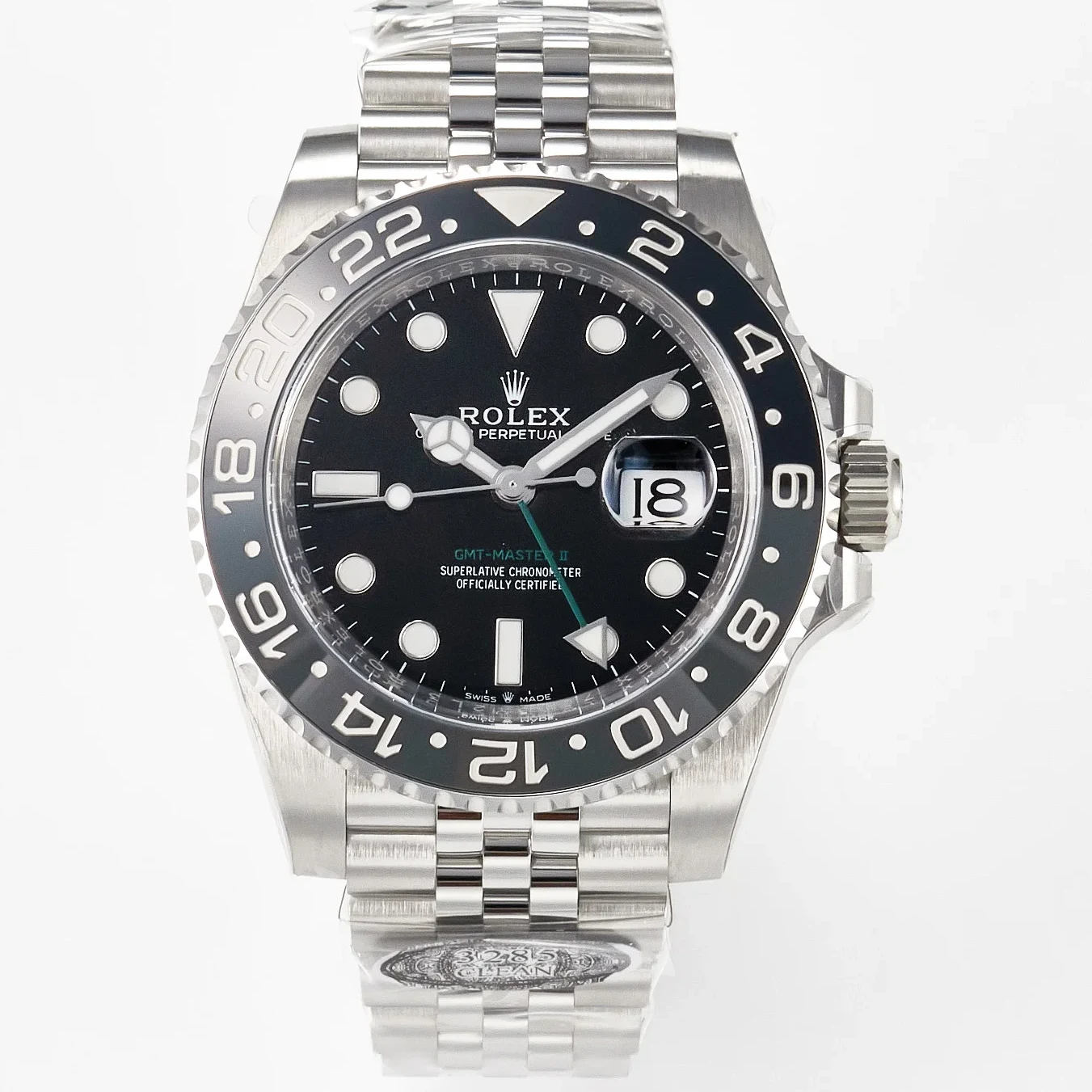 GMT-Master II 126710 GRNR Black/Gray Ceramic 904L Steel Clean 1:1 Best Edition on Jubilee Strap DD3285