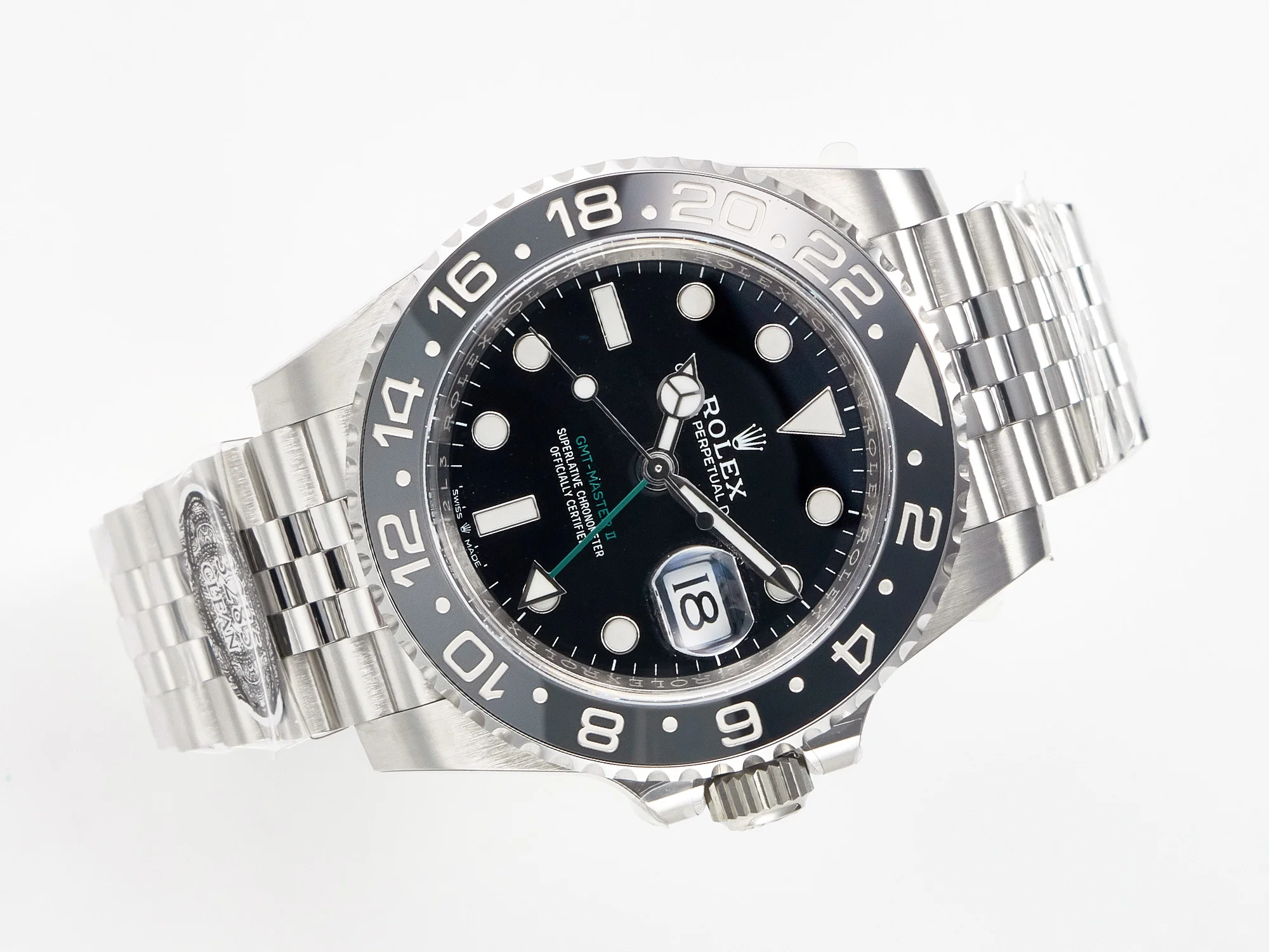 GMT-Master II 126710 GRNR Black/Gray Ceramic 904L Steel Clean 1:1 Best Edition on Jubilee Strap DD3285