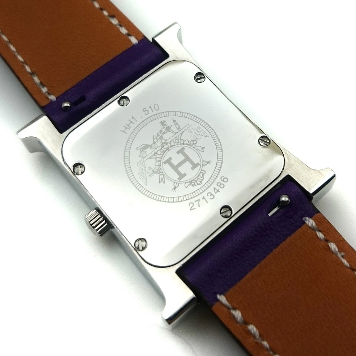 Heure H Steel on Violet Fjord Leather Strap