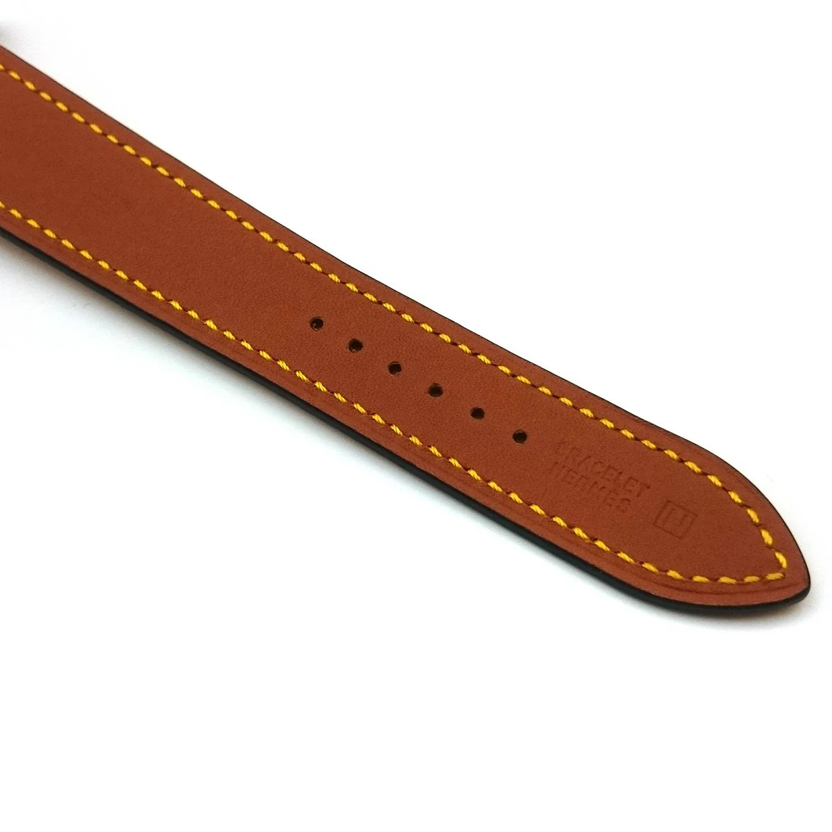 Heure H Steel with Diamond Markers on Amber Fjord Leather Strap