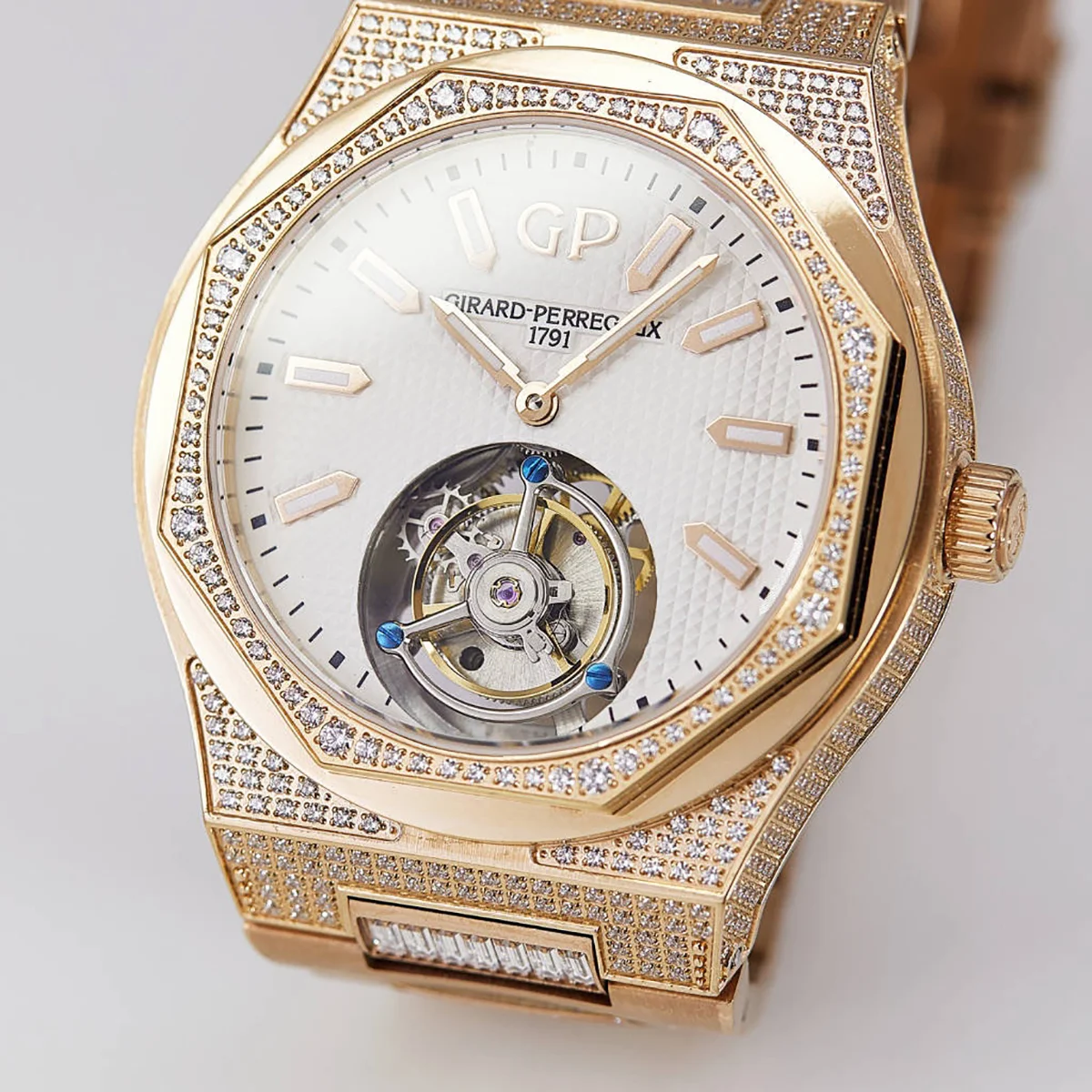 Laureato Tourbillon White Dial in Rose Gold