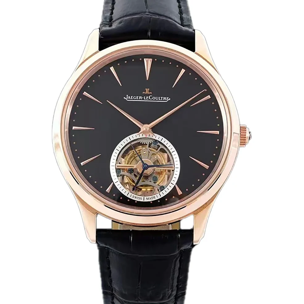 Master Control Tourbillon Black Dial in Rose Gold