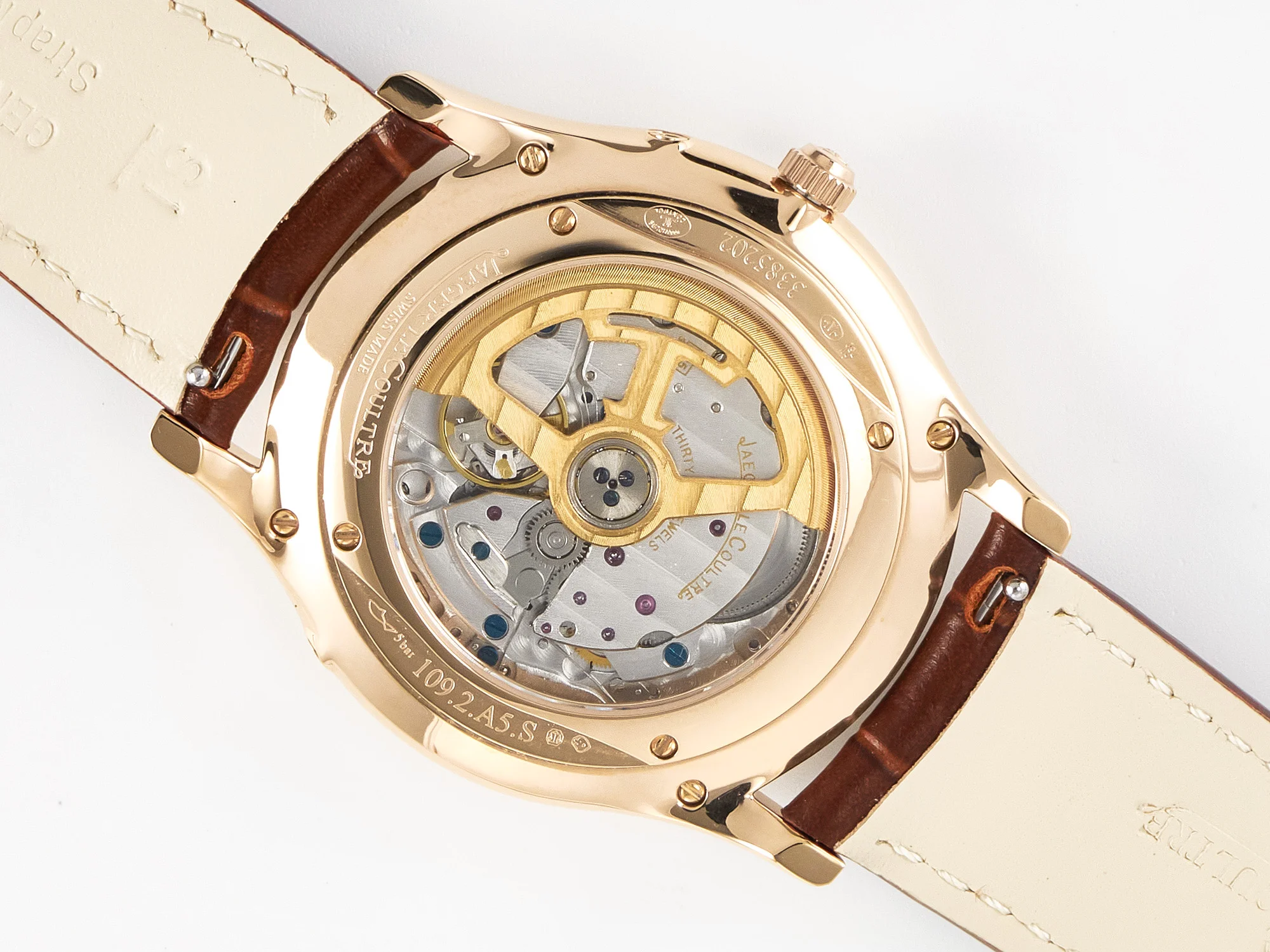 Master Ultra Thin Moon RG Z+F 1:1 Best Edition White Dial on Brown Leather Strap A925