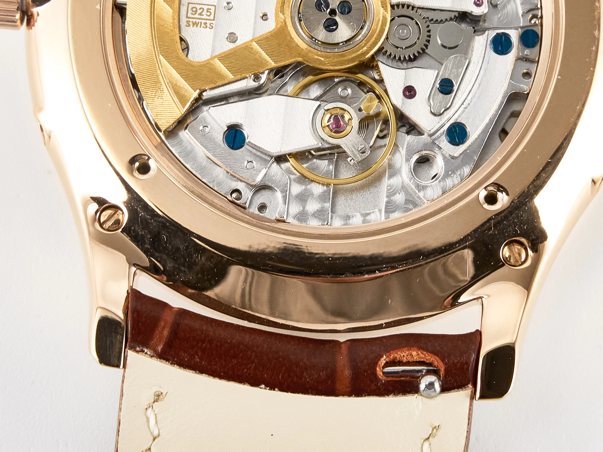 Master Ultra Thin Moon RG Z+F 1:1 Best Edition White Dial on Brown Leather Strap A925