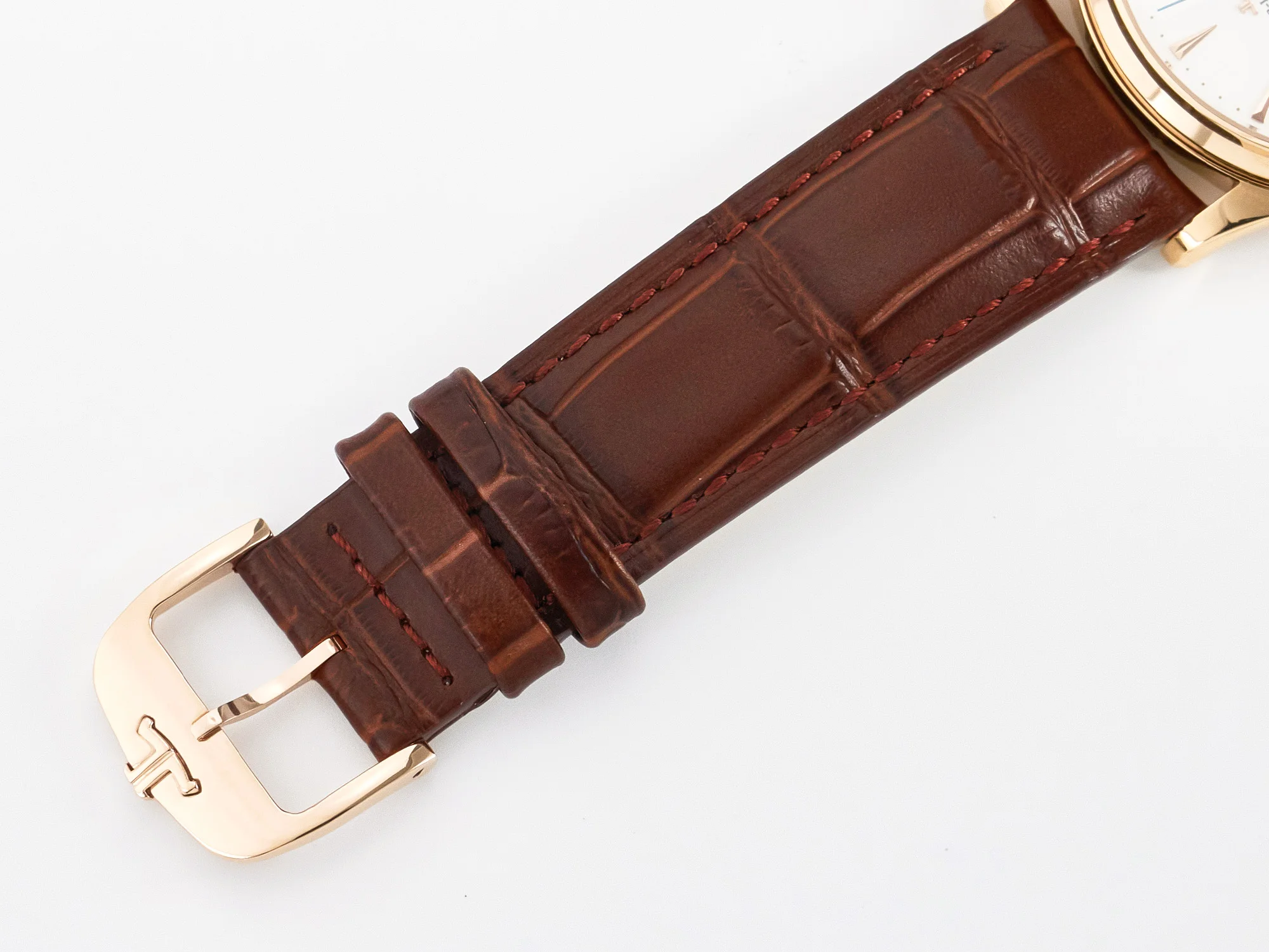 Master Ultra Thin Moon RG Z+F 1:1 Best Edition White Dial on Brown Leather Strap A925