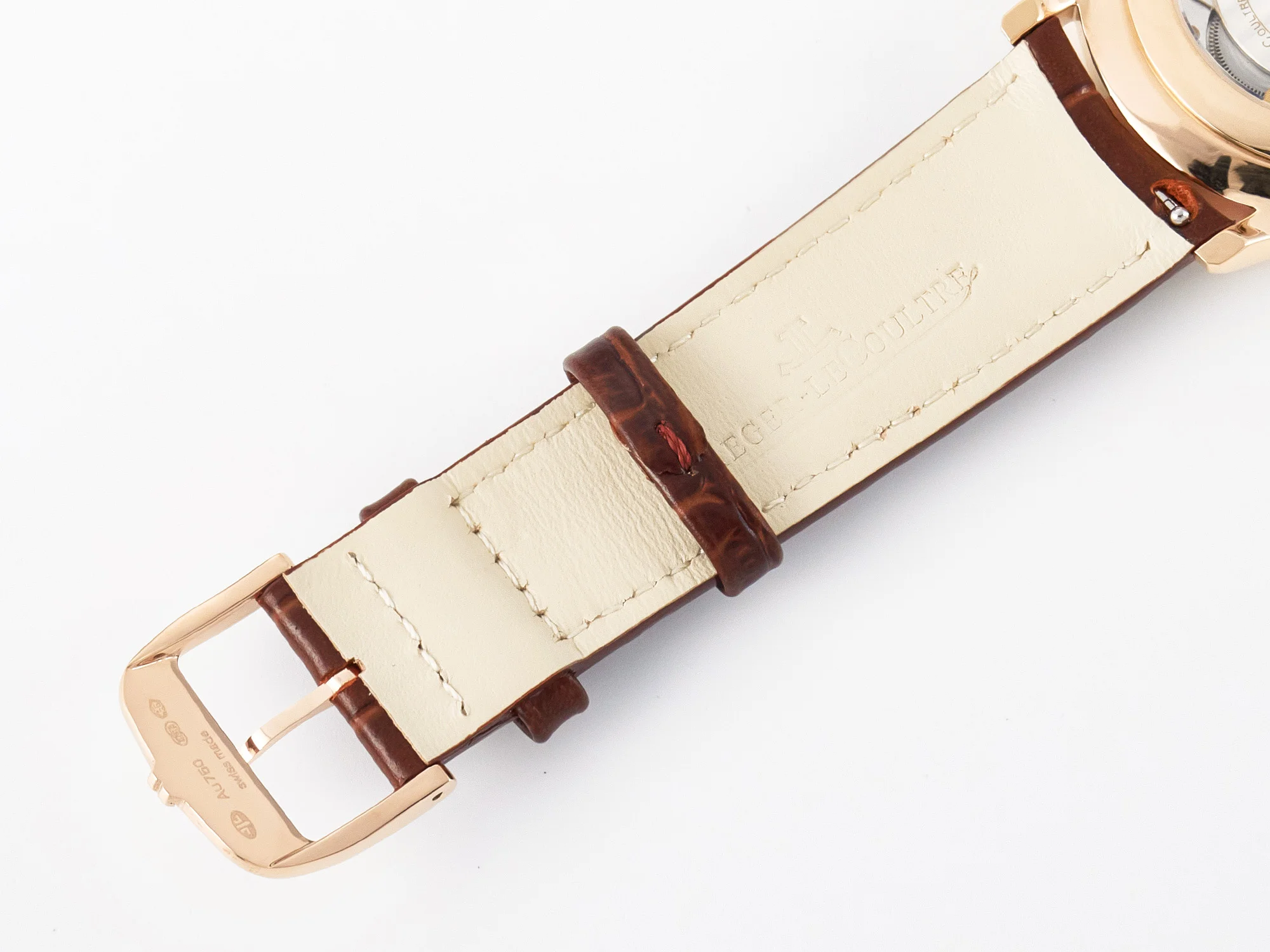 Master Ultra Thin Moon RG Z+F 1:1 Best Edition White Dial on Brown Leather Strap A925