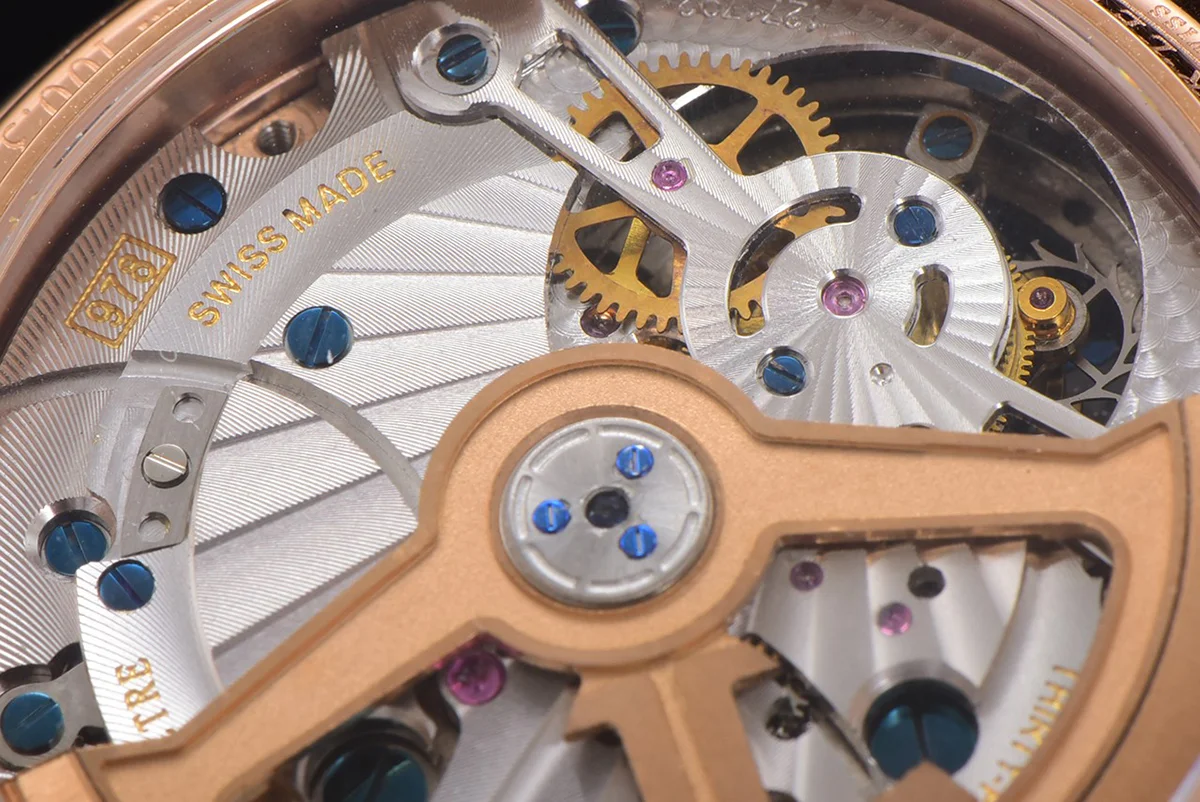 Master Ultra Thin Tourbillon White Dial with Diamond Bezel in Rose Gold