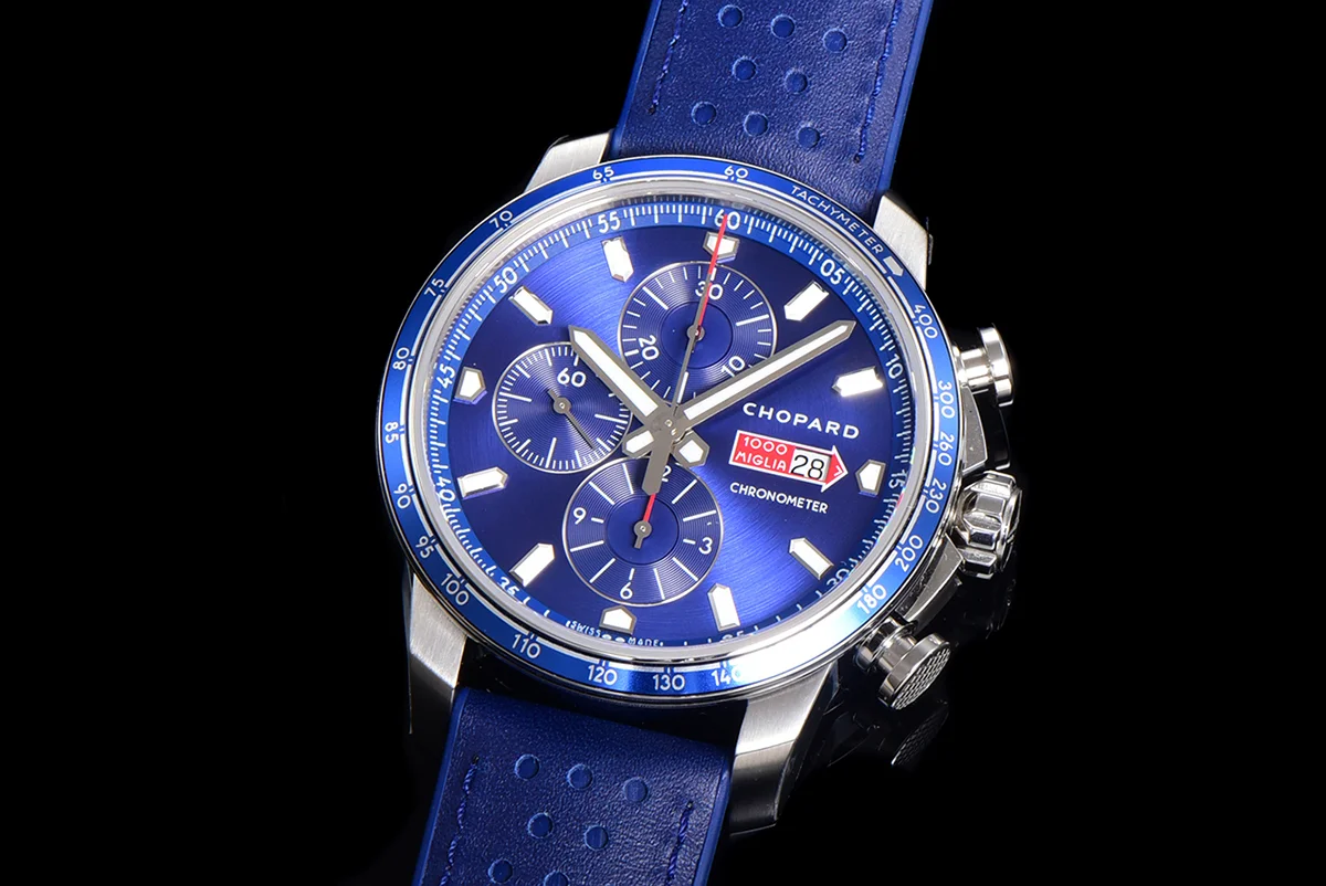 Mille Miglia GTS Chrono Blue Dial in Steel