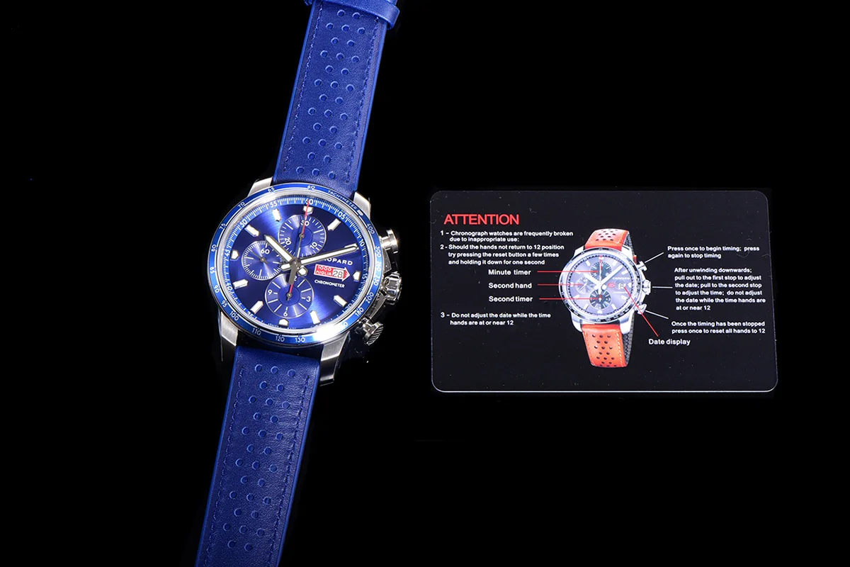 Mille Miglia GTS Chrono Blue Dial in Steel