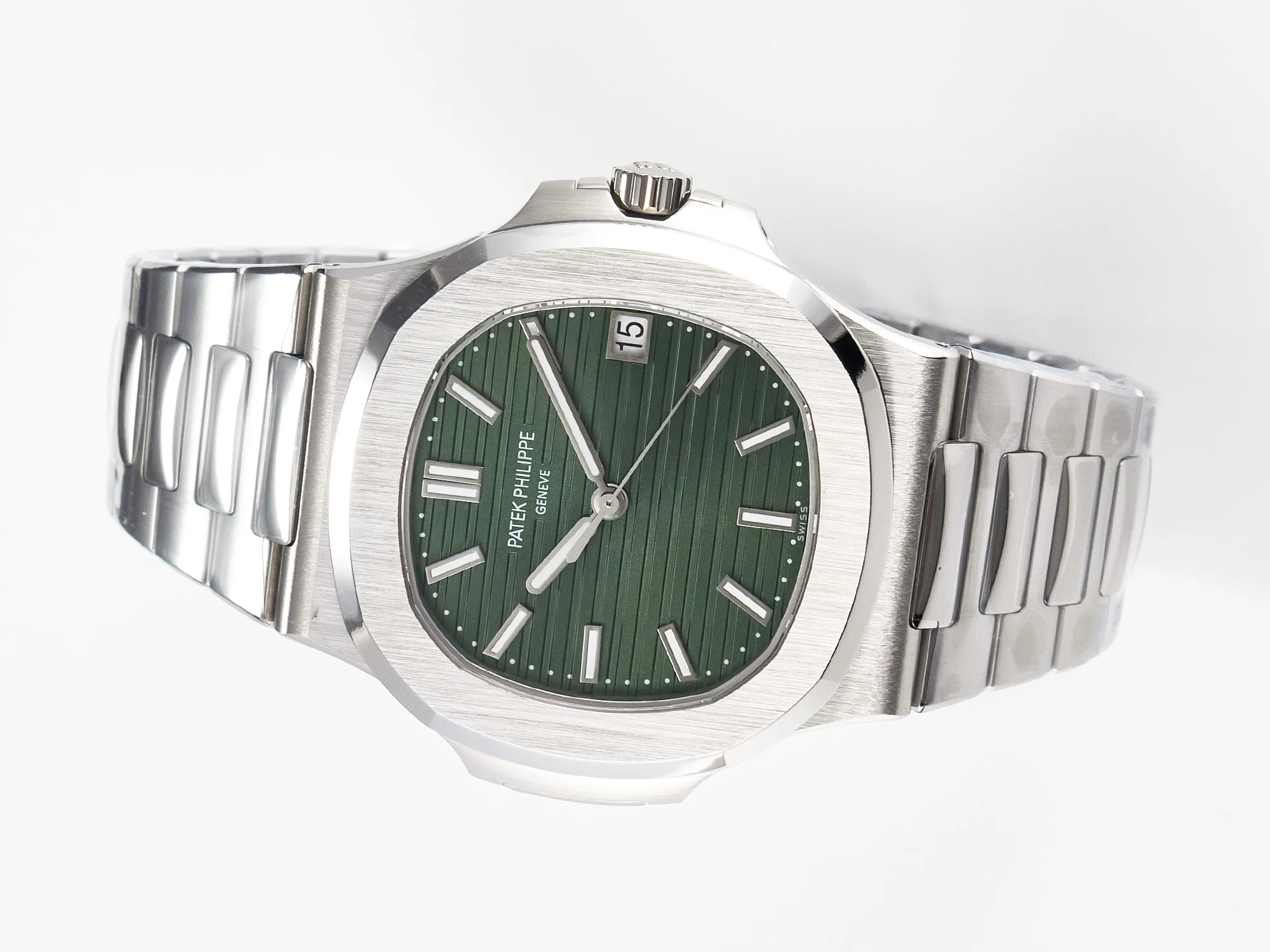 Nautilus 5711/1A 3KF 1:1 Best Edition Green Dial on SS Bracelet A324 Super Clone V2
