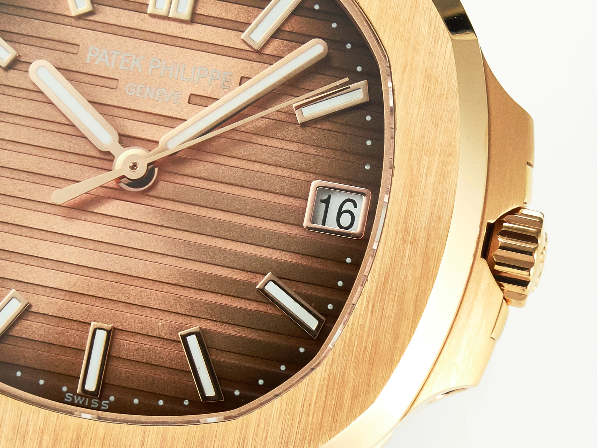 Nautilus 5711/1R-001 RG 3KF 1:1 Best Edition Brown Textured Dial on RG Bracelet Super Clone 26-330