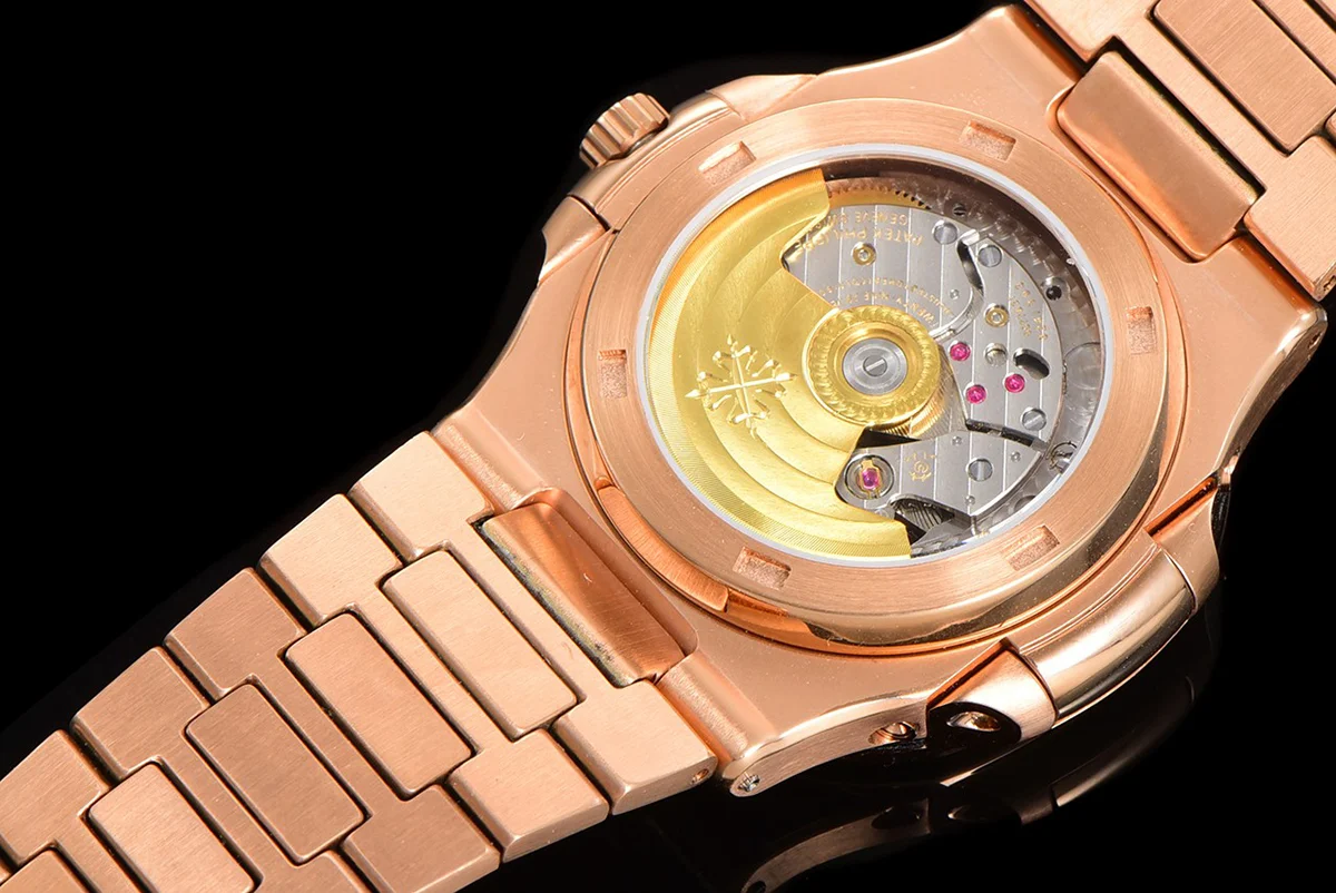 Nautilus 5740 White Dial with Diamond Bezel in Rose Gold