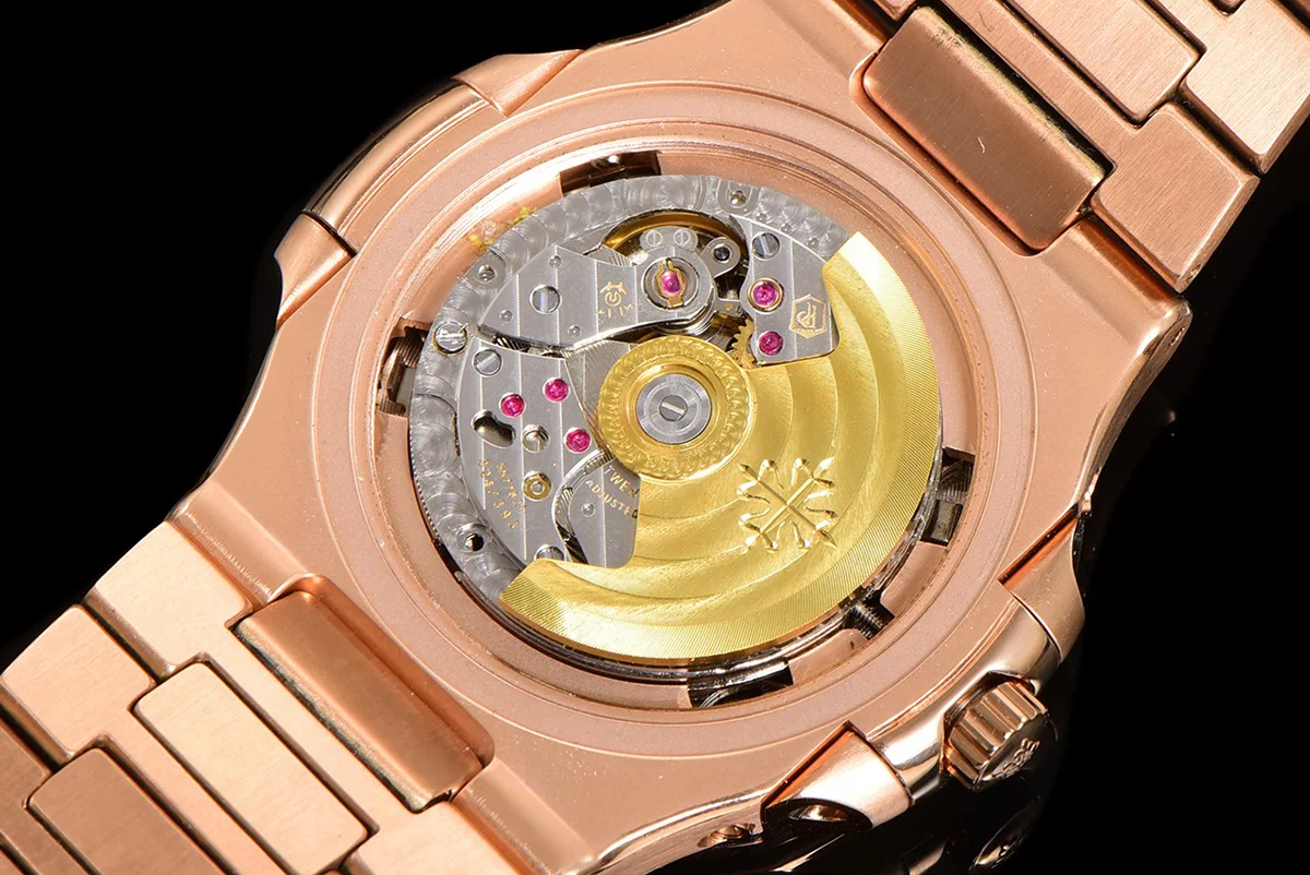 Nautilus 5740 White Dial with Diamond Bezel in Rose Gold