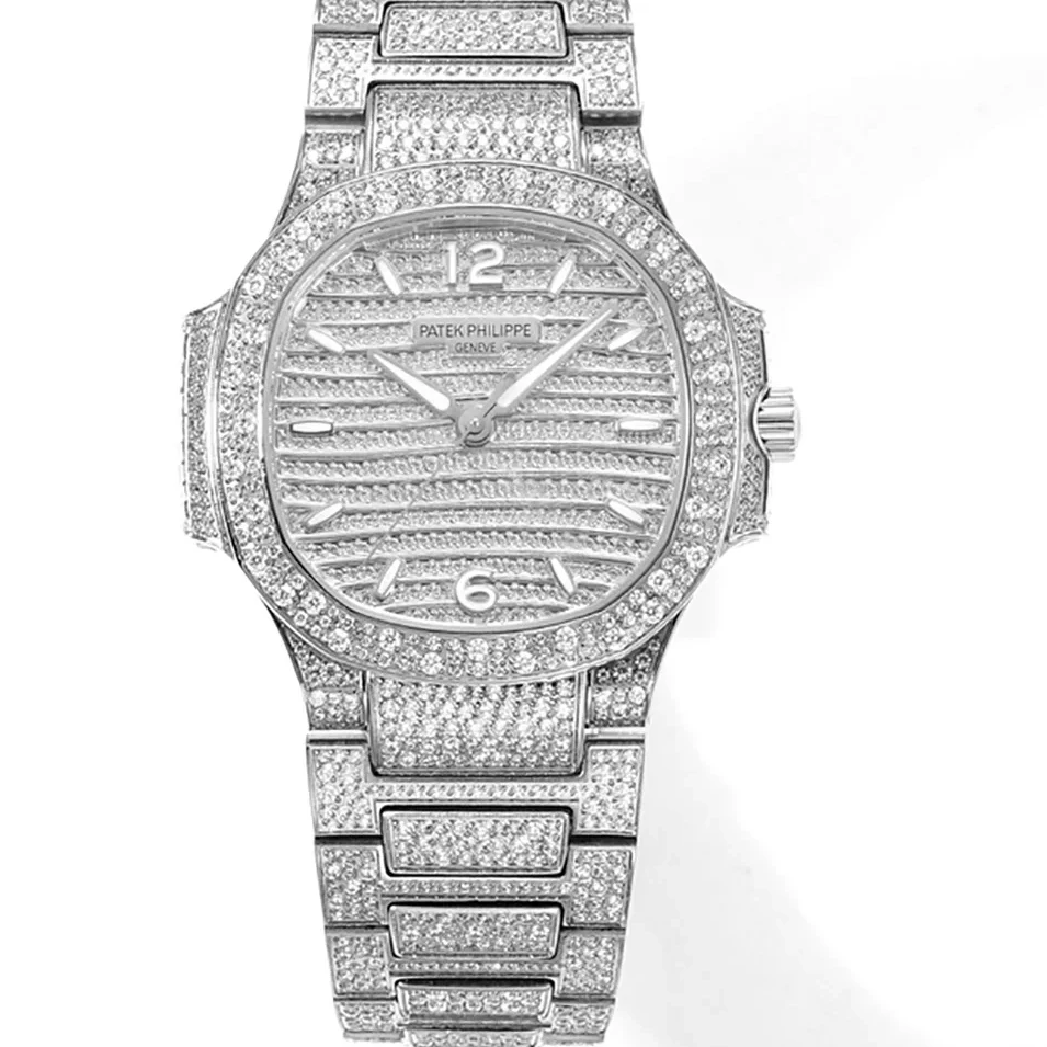 Nautilus 7118/1450G-001 Diamond Paved Dial on White Gold