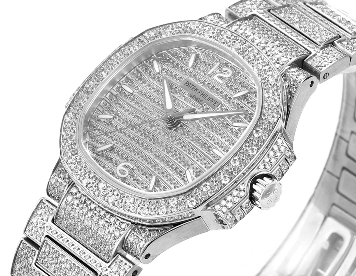 Nautilus 7118/1450G-001 Diamond Paved Dial on White Gold