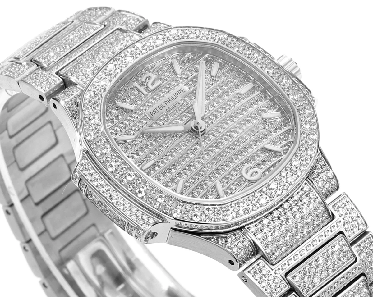 Nautilus 7118/1450G-001 Diamond Paved Dial on White Gold