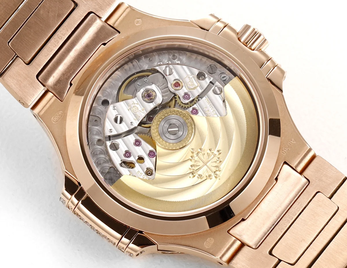 Nautilus 7118/1450R-001 Diamond Paved Dial on Rose Gold