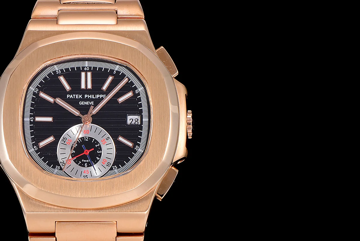 Nautilus Chronograph 5980/1R Black Dial in Rose Gold