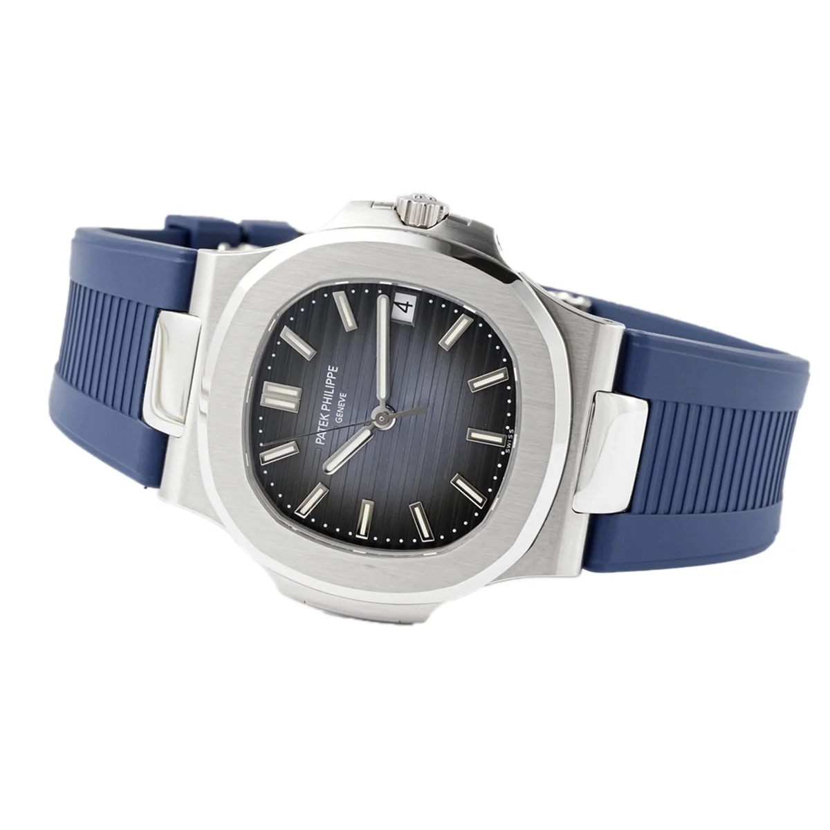 Nautilus Jumbo 5711/1A Blue Dial on Rubber Strap