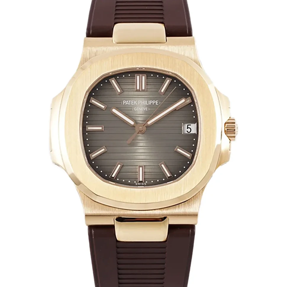 Nautilus Jumbo 5711/1R-001 Brown Dial on Rubber Strap