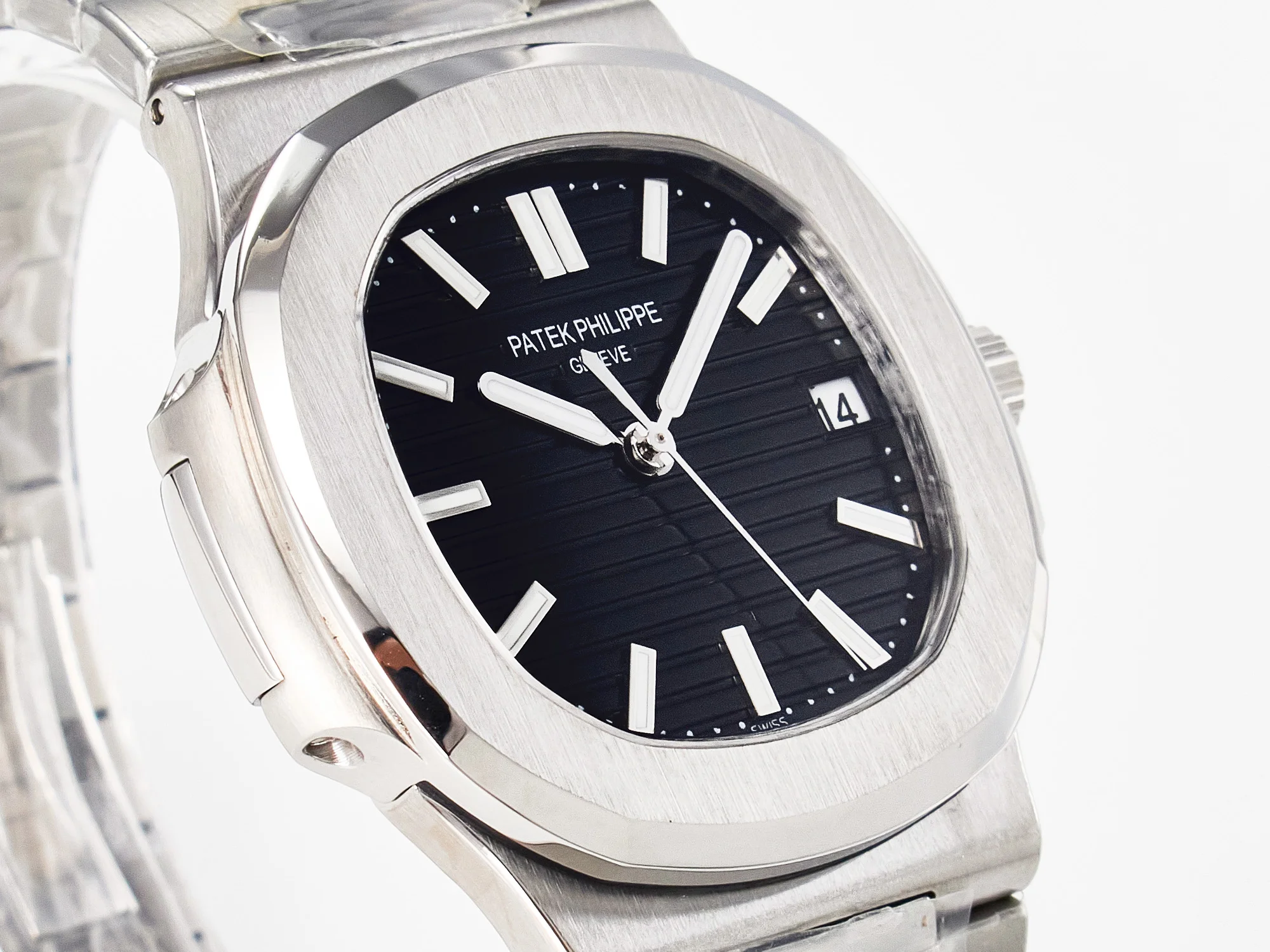 Nautilus Jumbo 5711 JJF 1:1 Best Edition Black Textured Dial On SS Bracelet A324 V3