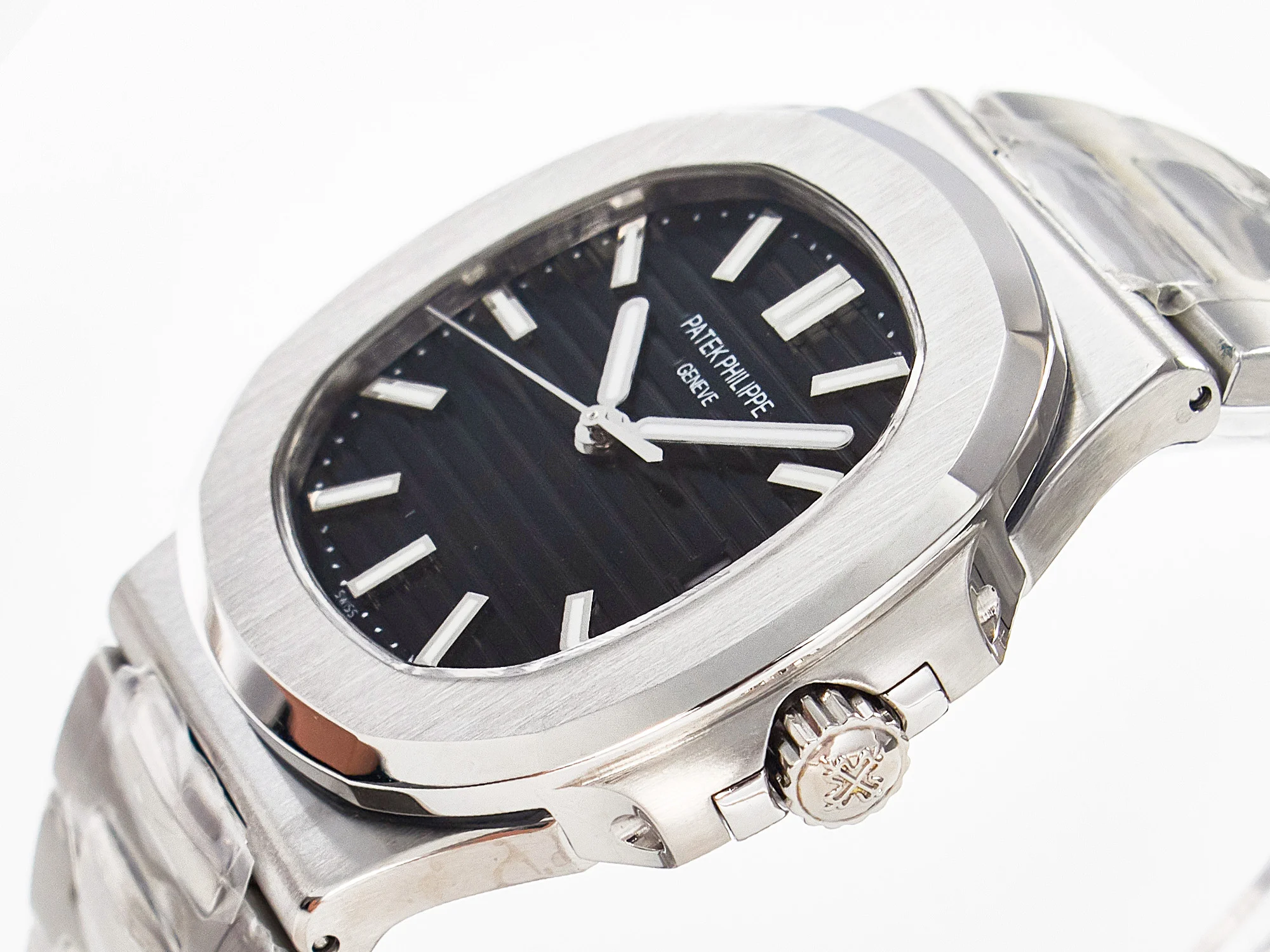 Nautilus Jumbo 5711 JJF 1:1 Best Edition Black Textured Dial On SS Bracelet A324 V3