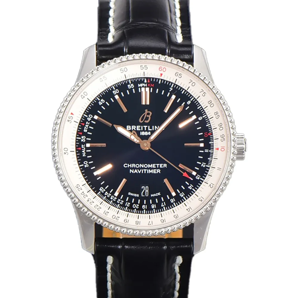 Navitimer Automatic 41 Black and White Dial in Steel