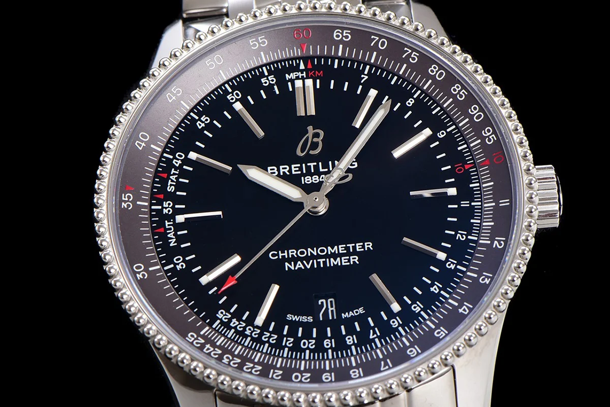 Navitimer Automatic 41 Black Dial in Steel on Bracelet