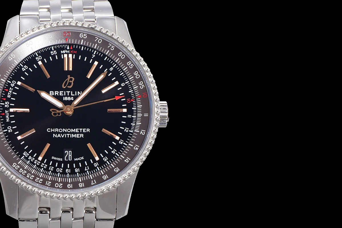 Navitimer Automatic 41 Black Dial in Steel on Bracelet Ref. A17326241B1A1