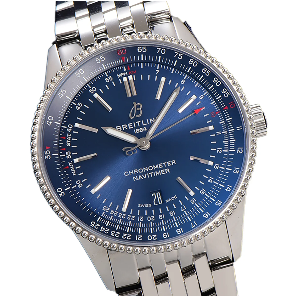 Navitimer Automatic 41 Blue Dial in Steel on Bracelet Ref. A17326161C1A1
