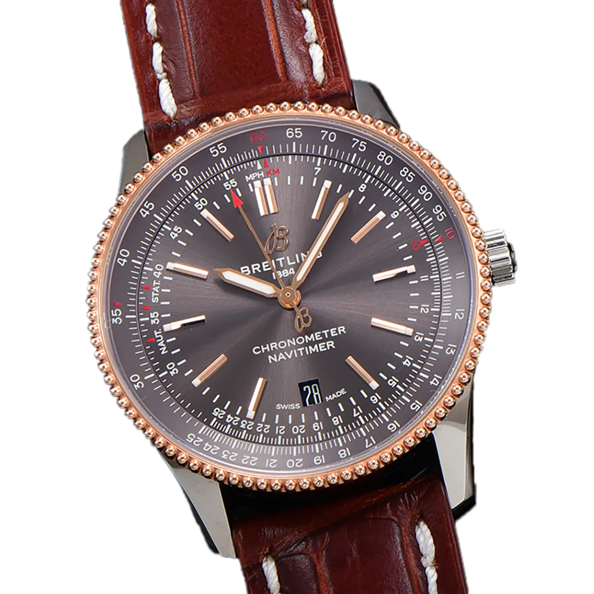 Navitimer Automatic 41 Slate Grey Dial in Rose Gold