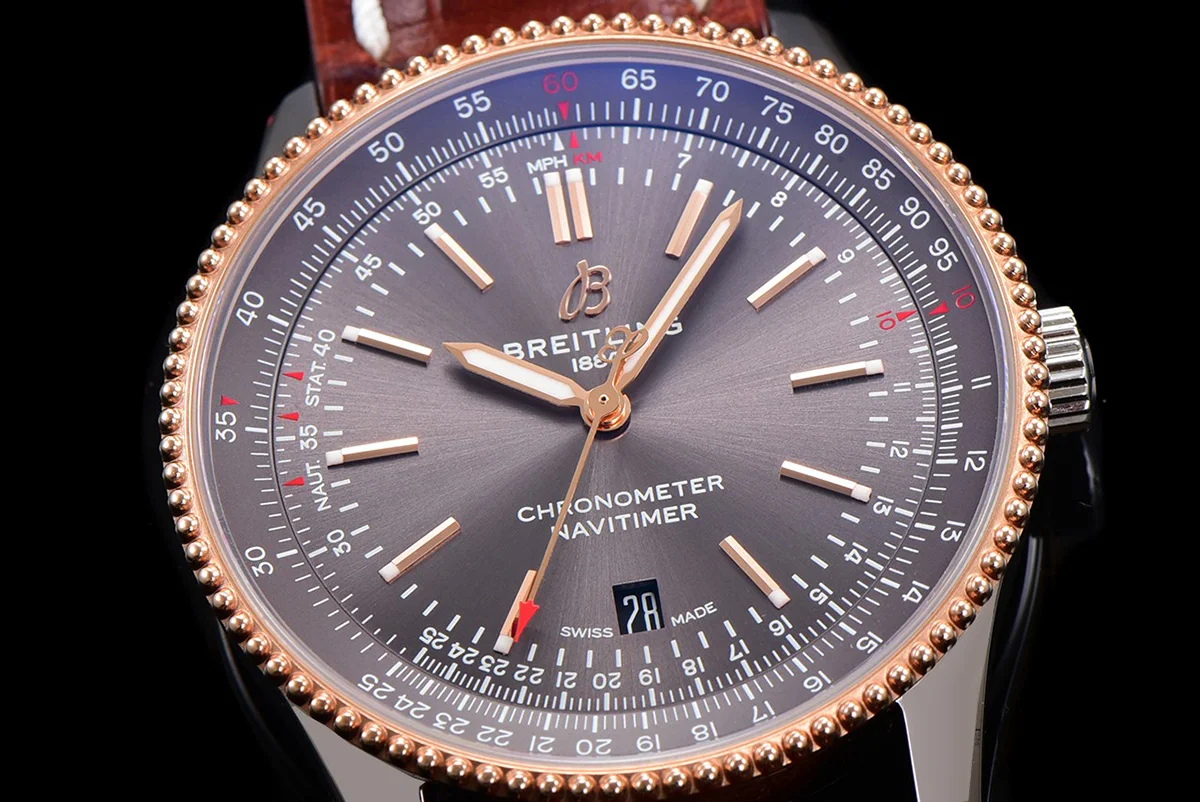 Navitimer Automatic 41 Slate Grey Dial in Rose Gold