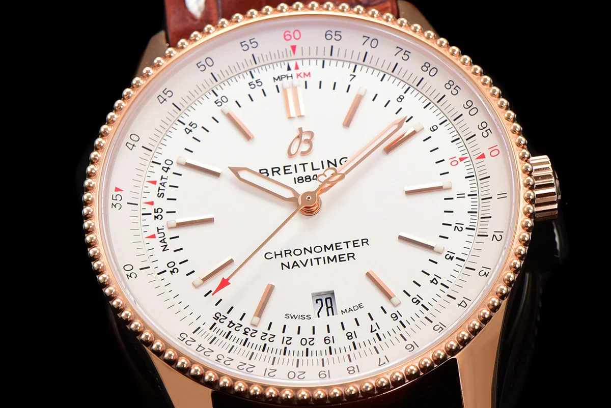 Navitimer Automatic 41 White Dial in Rose Gold