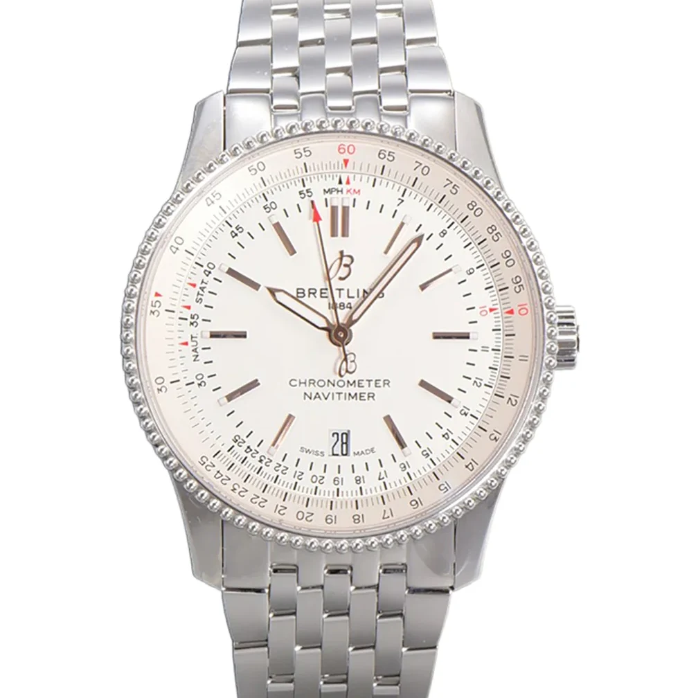 Navitimer Automatic 41 White Dial in Steel on Bracelet Ref. A17326211G1A1