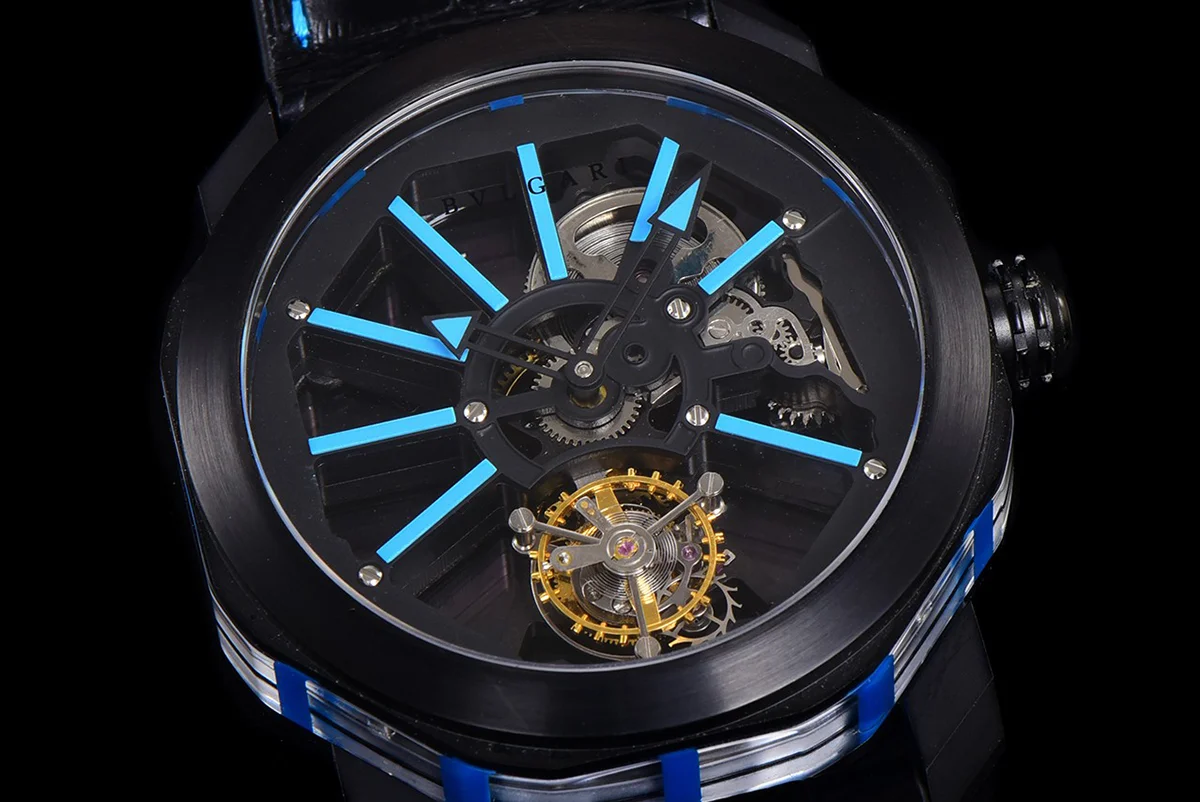 Octo Roma Watch with Blue Markers