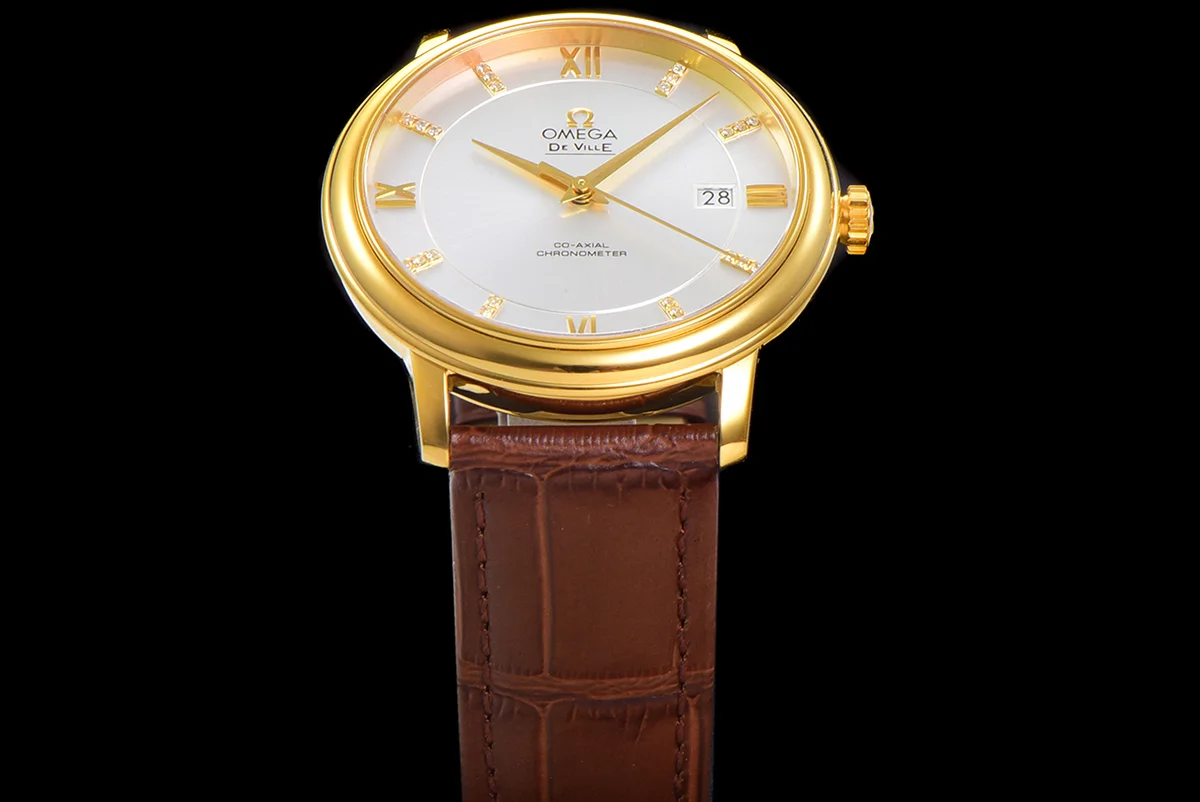 Omega De Ville Prestige Co‑Axial Master Chronometer 40mm Silver Dial in Yellow Gold