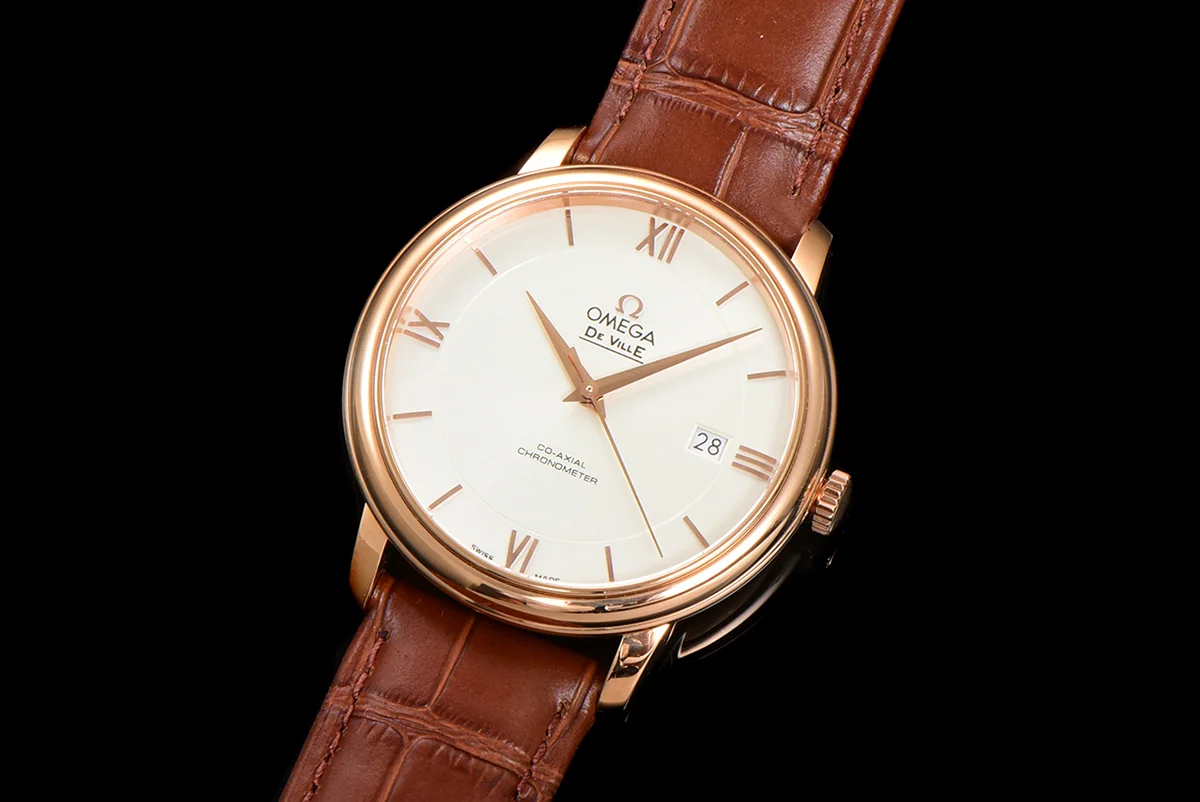 Omega De Ville Prestige Co‑Axial Master Chronometer 40mm White Dial in Rose Gold